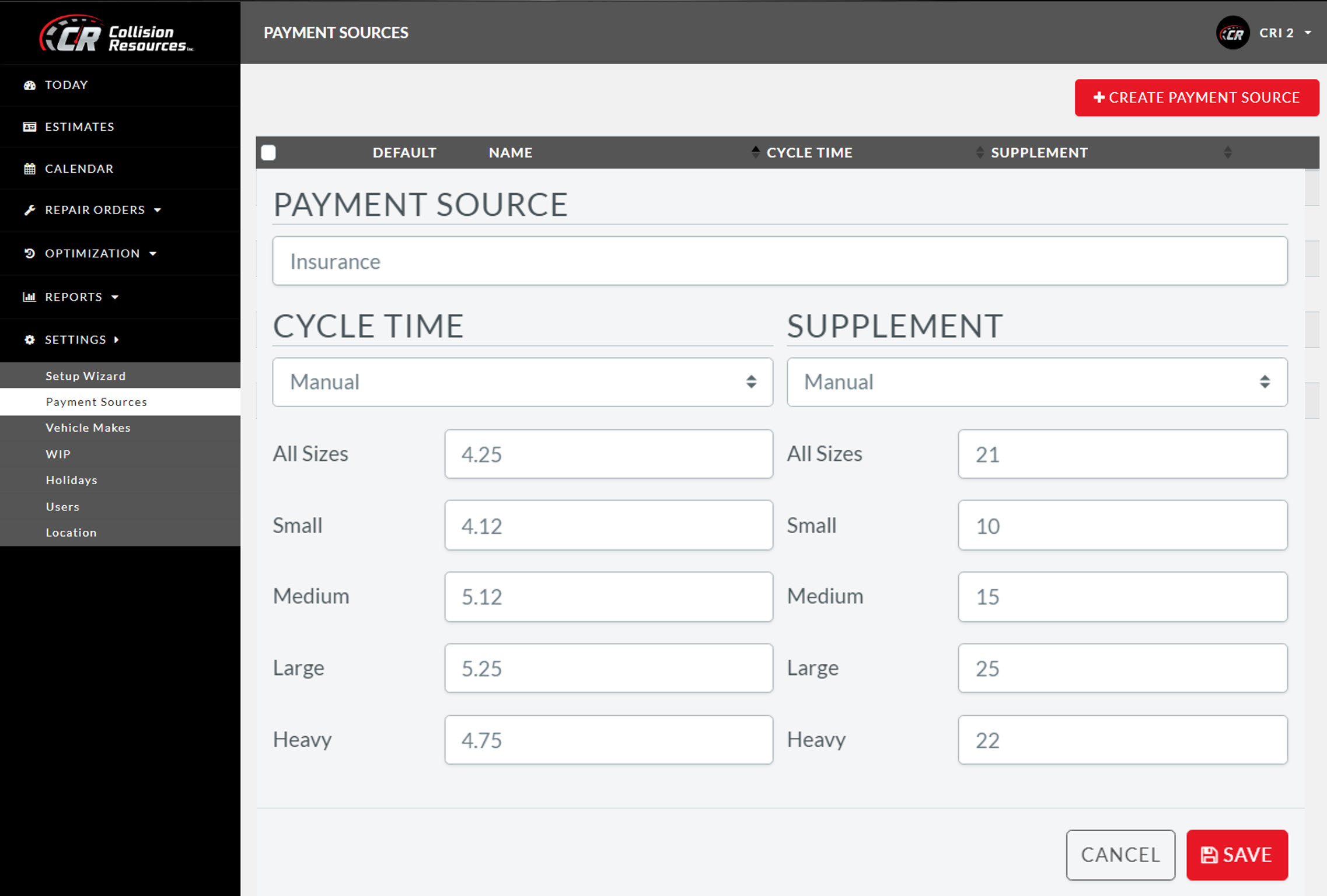 screenshot of CR Auto Scheduler - Production